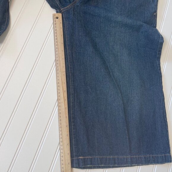 Levi’s Womens Denim Culottes Jeans Size 16 Wide-Leg Mid-Length Flat Front Slant - Picture 5 of 12